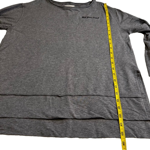 Rachel Hollis Bless Your Heart Grey Long Sleeve Shirt Size XXS Oversized NWOT - Picture 11 of 13